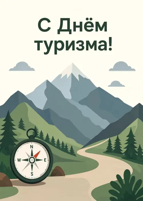 Открытка С Днём Туризма #1