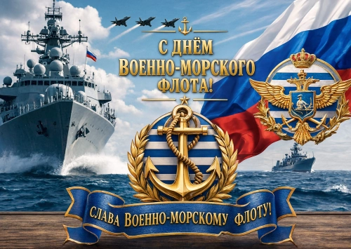 Открытка с днем ВМФ #1