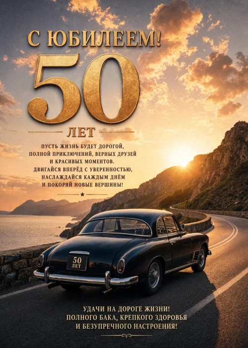 Открытка "С юбилеем 50 лет" #47