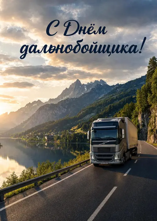 Открытка с Днем Дальнобойщика #18