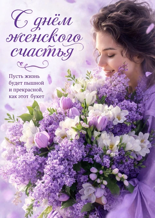 открытка с Днем Женского Счастья-27