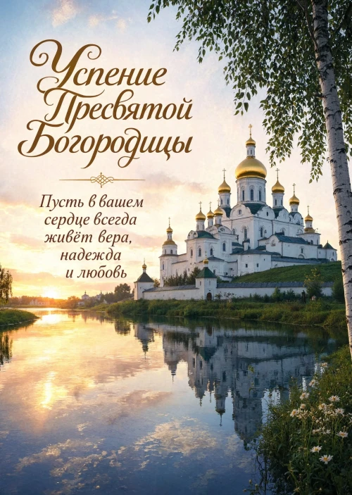Открытка Успение Пресвятой Богородицы #36