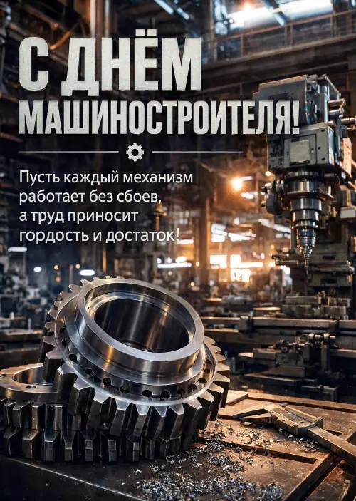 Открытка С Днём Машиностроителя #2