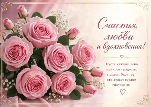 Открытка с Розами #4