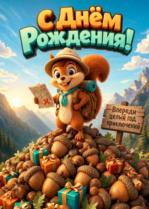 Открытка "С днём рождения парню" #34