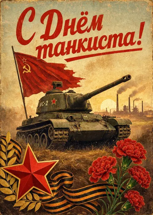 Открытка С Днём Танкиста #87