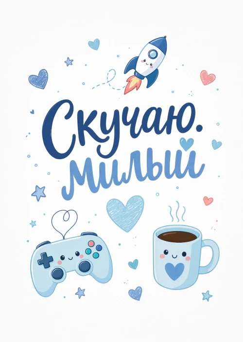 Открытка "Скучаю" #60