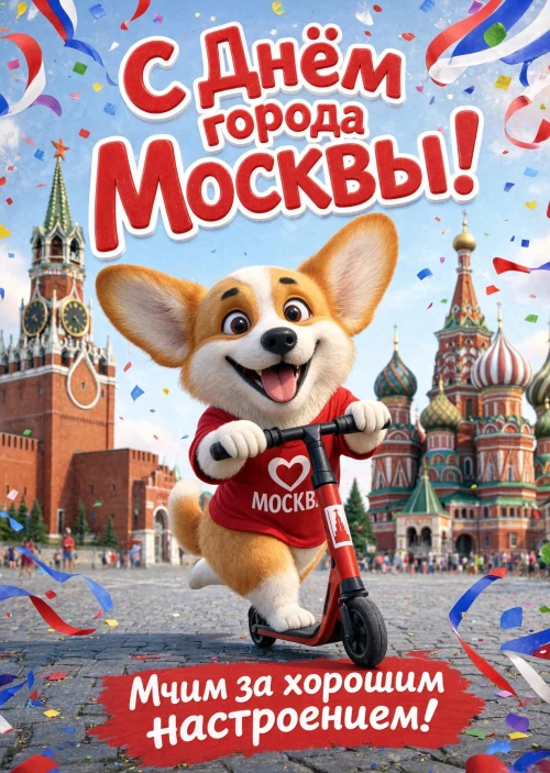 Открытка "С Днём Города Москвы" #29
