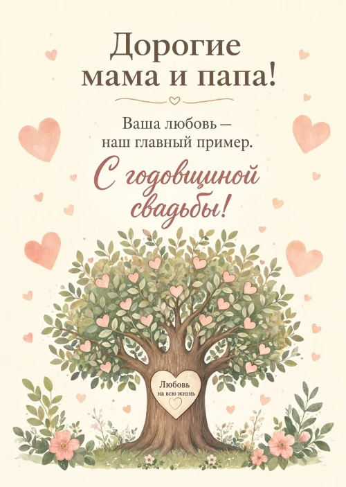 Открытка "С годовщиной свадьбы" #79