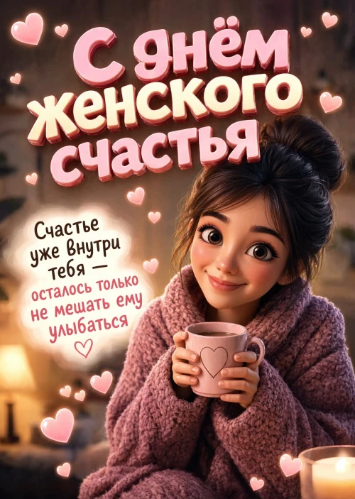 открытка с Днем Женского Счастья-6