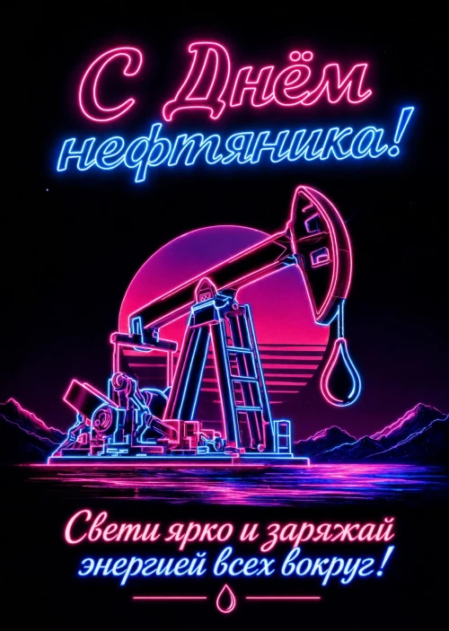 Открытка С Днём Нефтяника #28