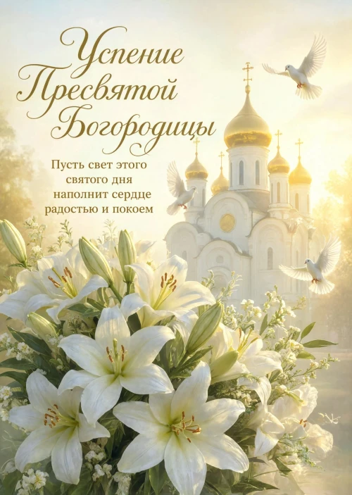 Открытка Успение Пресвятой Богородицы #16