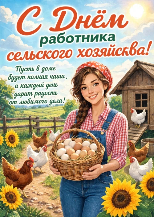 открытка с Днем Работника Сельского Хозяйства-17