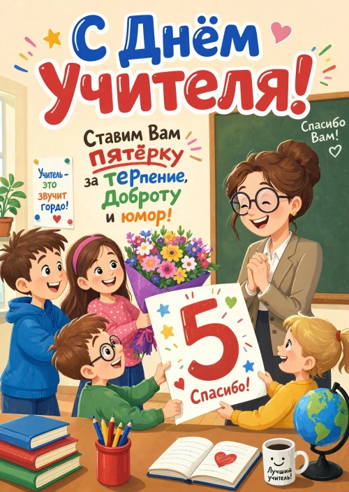 открытки с Днем Учителя-50