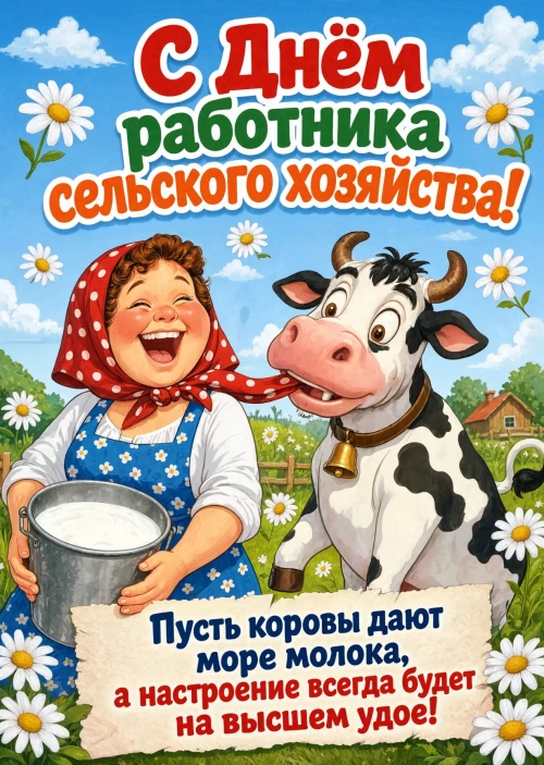 открытка с Днем Работника Сельского Хозяйства-22