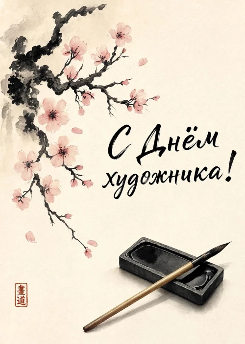 Открытка с Днем Художника-29