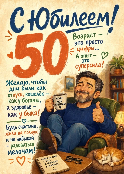 Открытка "С юбилеем 50 лет" #97