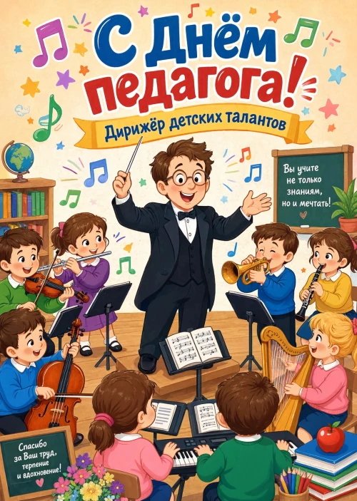 Открытки с Днем Педагога-36