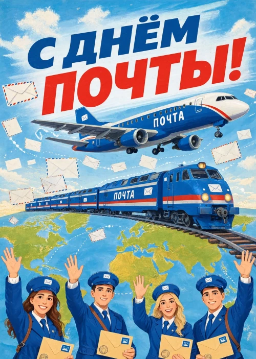 открытка с Днем Почты-21