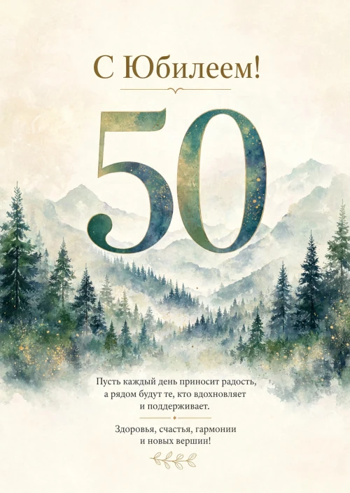 Открытка "С юбилеем 50 лет" #21
